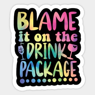 Blame it on The Cruise Package Cruise Cruising Matching Sticker